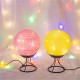 LED Linen Rattan Ball Desk Lamp USB Creative Romantic Night Light with Switch Button LED Linen Rattan Ball Desk Lamp USB Creative Romantic Night Light with Switch Button