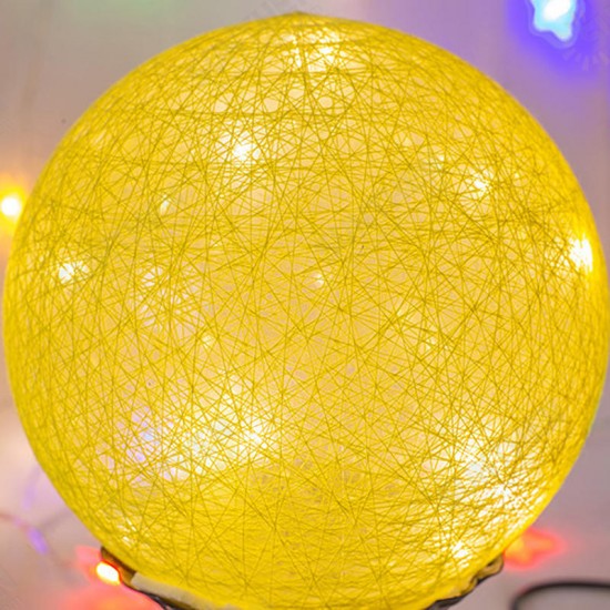 LED Linen Rattan Ball Desk Lamp USB Creative Romantic Night Light with Switch Button LED Linen Rattan Ball Desk Lamp USB Creative Romantic Night Light with Switch Button