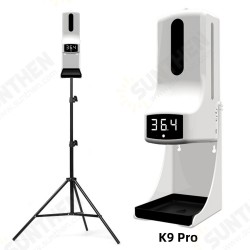 Non-Contact Wall-Mounted Digital Infrared Thermometer with 160cm Tripod Stand 1000ml Automatic Sensor Soap Dispenser Non-Contact Wall-Mounted Digital Infrared Thermometer with 160cm Tripod Stand 1000ml Automatic Sensor Soap Dispenser