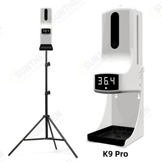 Non-Contact Wall-Mounted Digital Infrared Thermometer with 160cm Tripod Stand 1000ml Automatic Sensor Soap Dispenser