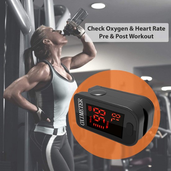 PRO-F4 Household Black LED Finger Pulse Oximeter Heart Beat At 1 Min Saturation Monitor Pulse Heart Rate Blood Oxygen SPO2 Monitor