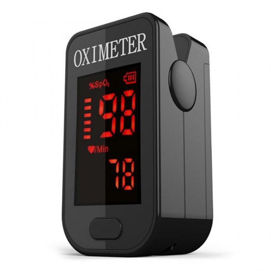 PRO-F4 Household Black LED Finger Pulse Oximeter Heart Beat At 1 Min Saturation Monitor Pulse Heart Rate Blood Oxygen SPO2 Monitor