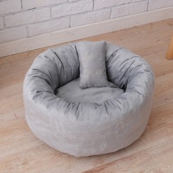 S/M/L Donut Plush Small Dog Cat Beds Warm Soft Pet House Nest With Pillow Cave Pet Bed S/M/L Donut Plush Small Dog Cat Beds Warm Soft Pet House Nest With Pillow Cave Pet Bed