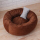 S/M/L Donut Plush Small Dog Cat Beds Warm Soft Pet House Nest With Pillow Cave Pet Bed