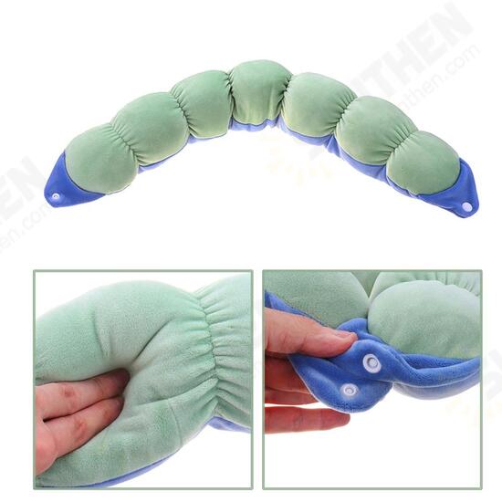 Soft Breathable Button Down Cervical Traction Head Neck Pillow Cushion Pain Relief Sleeper Travel