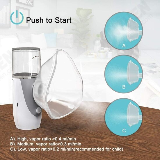 UN201 Mini Handheld Portable USB Charging Inhale Nebulizer Ultrasonic Inalador Nebulizador For Children Adult