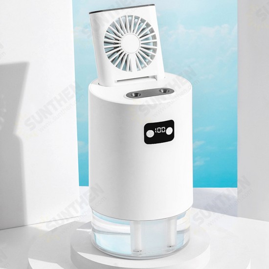 1000ml Portable Summer Cooling Fan USB Rechargeable Mini Remote Humidifier Home