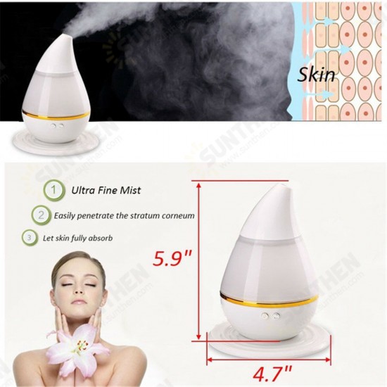 250ml Ultrasonic Air Humidifier USB Charging Essential Oil Diffuser LED Light Purifier for Home Office