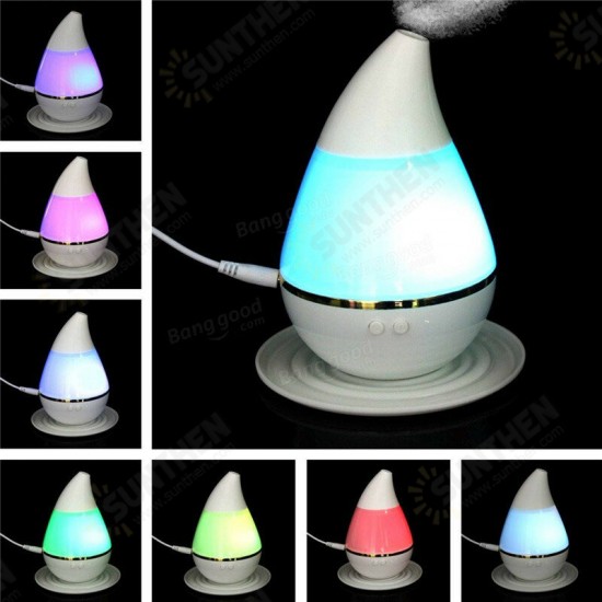 250ml Ultrasonic Air Humidifier USB Charging Essential Oil Diffuser LED Light Purifier for Home Office