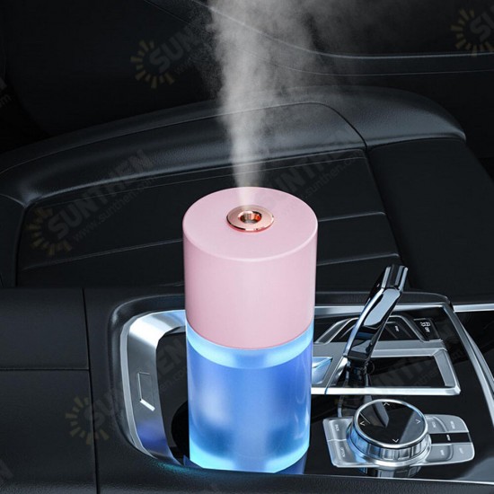 280ml Mini Air Humidifier Aroma Diffuser Mist Cool Maker USB Recharge with Night Light for Car Home Office