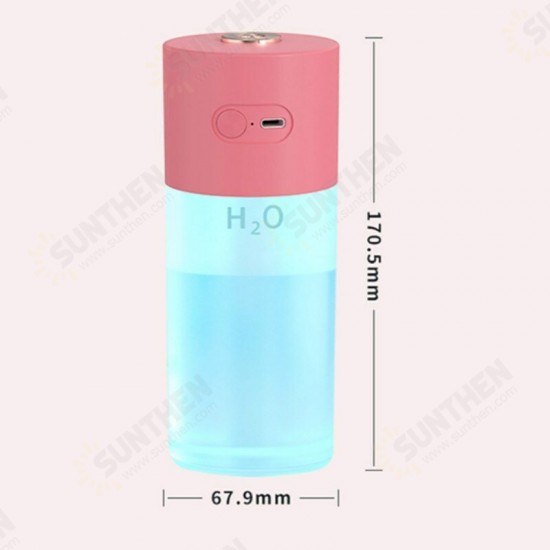 280ml Mini Air Humidifier Aroma Diffuser Mist Cool Maker USB Recharge with Night Light for Car Home Office