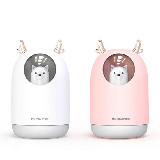 300ML Ultrasonic Air Humidifier Aroma Essential Oil Diffuser for Home Car USB Fogger Mist Maker with LED Night Lamp