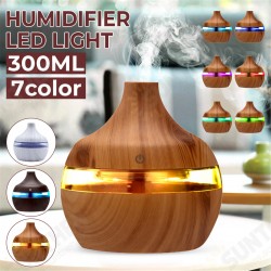 300ml Electric Ultrasonic Air Mist Humidifier Purifier Aroma Diffuser 7 Colors LED USB Charging for Bedroom Home Car Office 300ml Electric Ultrasonic Air Mist Humidifier Purifier Aroma Diffuser 7 Colors LED USB Charging for Bedroom Home Car Office