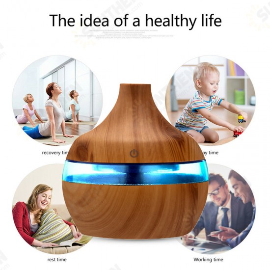 300ml Electric Ultrasonic Air Mist Humidifier Purifier Aroma Diffuser 7 Colors LED USB Charging for Bedroom Home Car Office