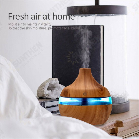 300ml Electric Ultrasonic Air Mist Humidifier Purifier Aroma Diffuser 7 Colors LED USB Charging for Bedroom Home Car Office