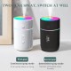 300ml Portable Air Humidifier Ultrasonic Aroma Essential Oil Diffuser USB Charging with Colorful Lights for Car Home Office