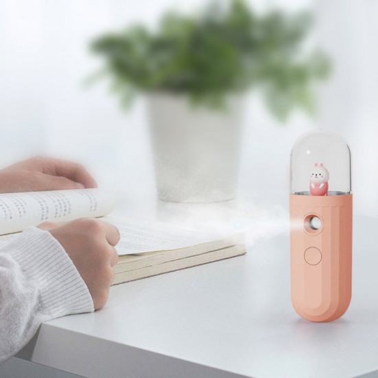 5V Portable Mini humidifier Nanometer Fine Fog USB Charging 250mAh Battery Life Low Noise for Home Car Office