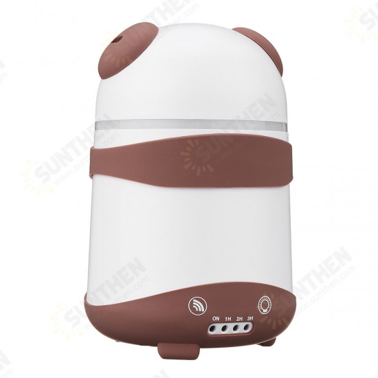 Dual Humidifier Air Oil Diffuser Aroma Mist Maker LED Cartoon Panda Style For Home Office US Plug