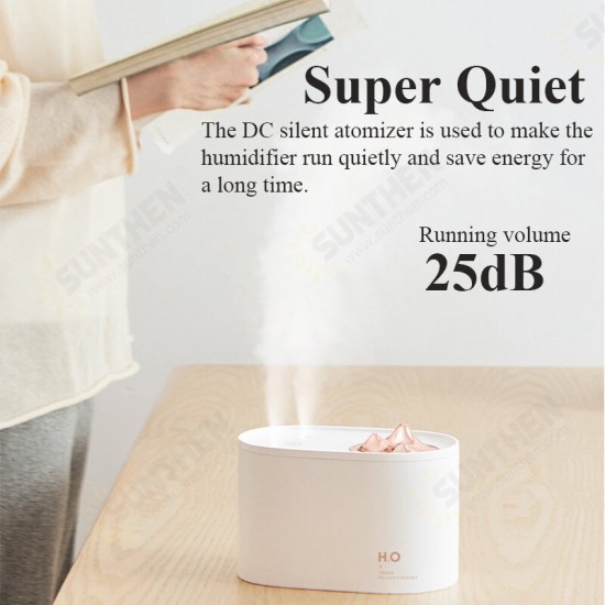 J505-P Two-port Spray Port Design Spray Humidifier 1L 12h 3600mAh Long Endurance USB Power Mode for Home Bedroom Offiice