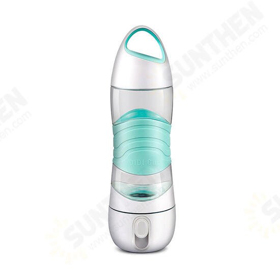 DDH8 Portable USB Air Humidifier Spray 400ML Water Bottles Creative Outdoor Drinking Cup Sports Spray Bottle with Light