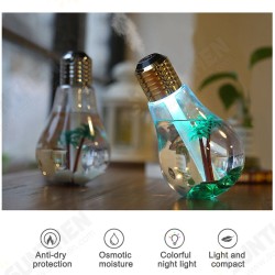 Portable LED Bulb Shape Humidifier 7 Color LED Night Light Air Humidifier USB Charging for Bedrom Home Office Travel Portable LED Bulb Shape Humidifier 7 Color LED Night Light Air Humidifier USB Charging for Bedrom Home Office Travel