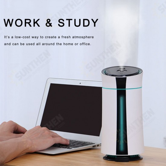 Portable USB Humidifier 2 Gear Spray Mode Air Diffuser Purifier Cool Mist Colorful LED Night Light Low Noise for Home Office Car