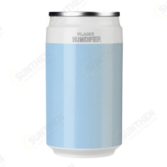 Portable USB Humidifier Special Can Shape with Flame Lamp for Desk Travel Office Car and Bedroom Portable USB Humidifier Special Can Shape with Flame Lamp for Desk Travel Office Car and Bedroom