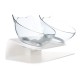 15° Tilt Angle Cat Food Bowl Raised Transparent Protect Cat's Spine Anti Vomiting Cat Dish Removable Easy Cleaning Pet Supplies