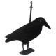 1Pcs Birds Decoy Plastic Flocked Hard Black Crow Trap Decoration for Hunting Camping