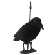 1Pcs Birds Decoy Plastic Flocked Hard Black Crow Trap Decoration for Hunting Camping