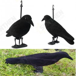 1Pcs Birds Decoy Plastic Flocked Hard Black Crow Trap Decoration for Hunting Camping 1Pcs Birds Decoy Plastic Flocked Hard Black Crow Trap Decoration for Hunting Camping