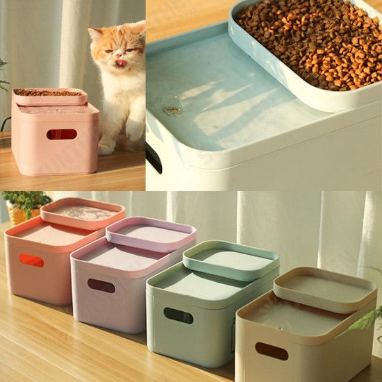 2L Pet Automatic Filter Water Dispenser Dog Cat Water Food Bowl PP Hunting Dog Feeder