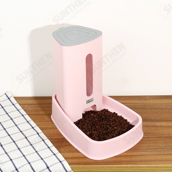 3.8L Adjustable Pet Automatic Food Feeder Food Dispenser Cat Feeder Bowl