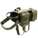 600D Nylon Tactical Dog Vests Military Dog Clothes with Storage Bag Training Load Bearing Harness