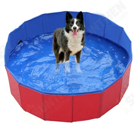 60/100cm Folding Dog Bath Pool Pet Swimming Bath Tub Kiddie Pool for Dogs Cats Kids