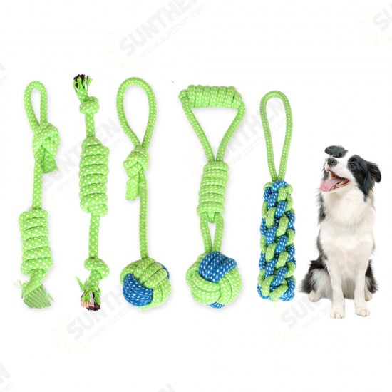 7/9 Pcs Dog Teeth Rope Strong Tooth Cleaning Chew Pet Toys Kit