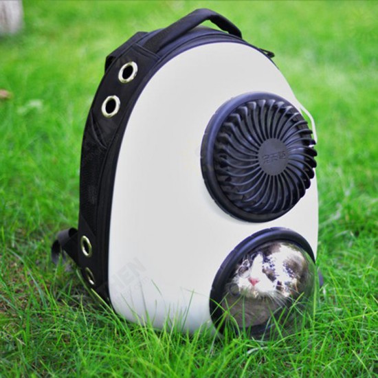 ABS Pet Fan Astronaut Capsule Backpack Portable Outdoor Pet Bag Breathable for Cat Dog