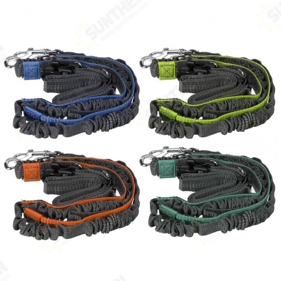 Adjustable Dog Waist Belt Elastic Reflective Pet Leash Jogging Metal D-ring Rope