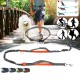 Adjustable Dog Waist Belt Elastic Reflective Pet Leash Jogging Metal D-ring Rope