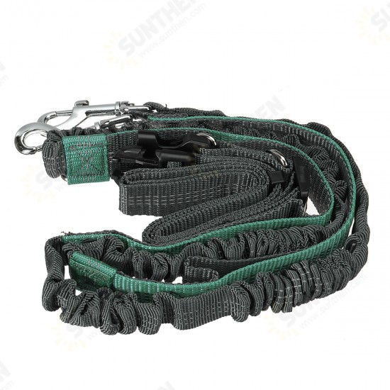 Adjustable Dog Waist Belt Elastic Reflective Pet Leash Jogging Metal D-ring Rope