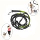 Adjustable Dog Waist Belt Elastic Reflective Pet Leash Jogging Metal D-ring Rope