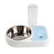 Automatic Water Food Feeder Cat Food Bowl 500ML Water Refill Bottle Pet Dog Anti Vomiting Cat Dish