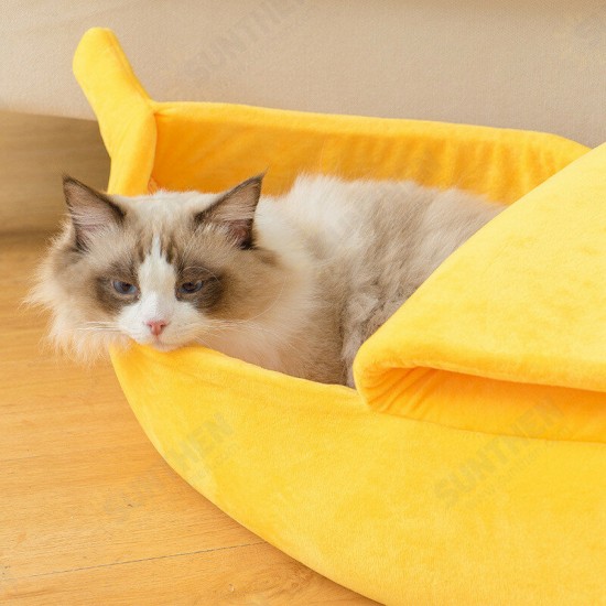 Banana Cat Bed Warm Durable Portable Pet Basket Dog Cushion Pet Supplies