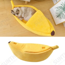 Banana Cat Bed Warm Durable Portable Pet Basket Dog Cushion Pet Supplies