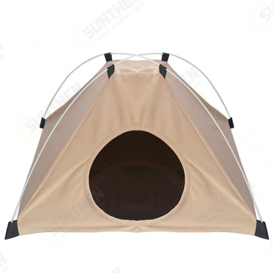 Berber Fleece Folding Pet Tent Washable Puppy Cat Play Teepee Mat Dog Cat Sleeping Pad