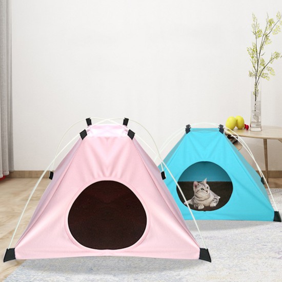 Berber Fleece Folding Pet Tent Washable Puppy Cat Play Teepee Mat Dog Cat Sleeping Pad