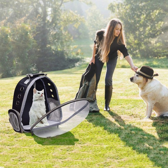 Cat Carrier Bag Outdoor Pet Shoulder bag Carriers Backpack Breathable Portable Travel Transparent Bag For Small Dogs Cats
