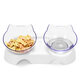 Cat Double Bowl Non-slip Pet Food Water Feeder Dish Elevated Stand Pet Supplies