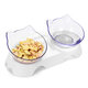 Cat Double Bowl Non-slip Pet Food Water Feeder Dish Elevated Stand Pet Supplies