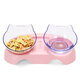 Cat Double Bowl Non-slip Pet Food Water Feeder Dish Elevated Stand Pet Supplies